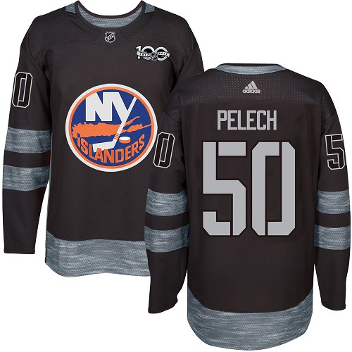 Adidas Islanders #50 Adam Pelech Black 1917-100th Anniversary Stitched NHL Jersey